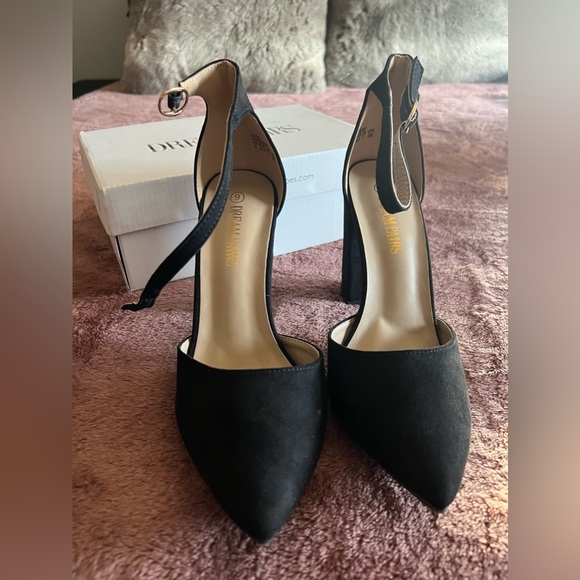 BNIB Dreampairs suede black heels - women’s size 9 - Picture 4 of 5